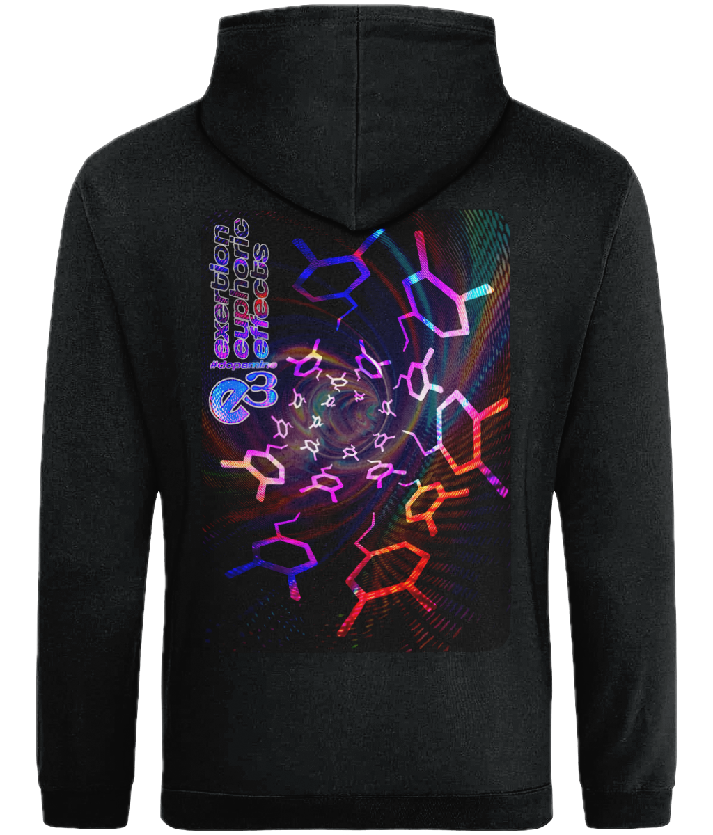 e3 dopamine rush Adults Back Print Hoodie