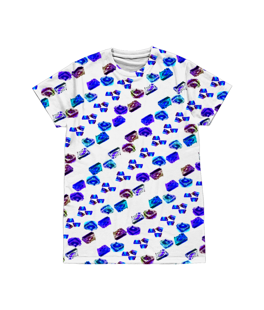 DJ Sublimation Blue Adults T-shirt