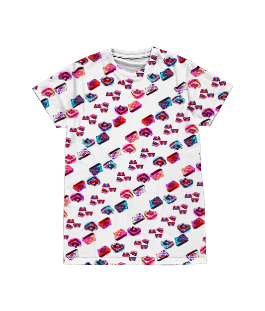 DJ Sublimation Aqua-Pink Adults T-shirt