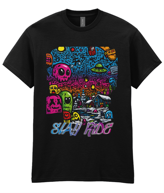 Graffiti Doodle Snow Village - Child's T-shirt