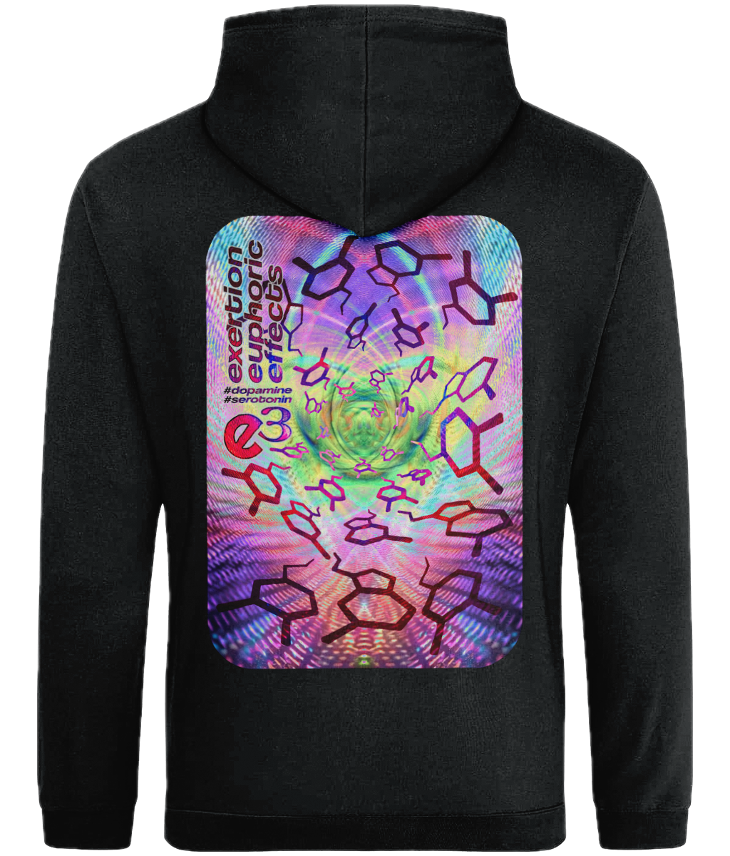 e3 happy mix Adults Back Print Hoodie