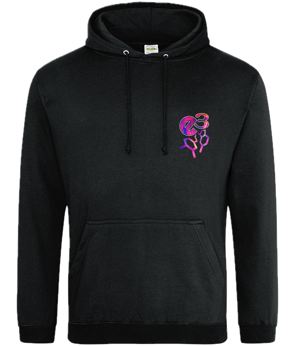 e3 happy mix Adults Back Print Hoodie