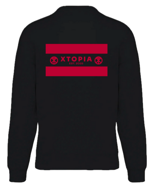 HX Nonesuch Red - Adults Black Lux Sweatshirt