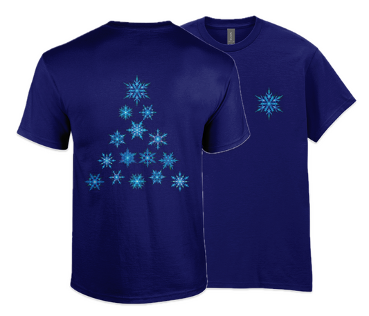 Festival Laser Snowflake Tree - Adults T-shirt