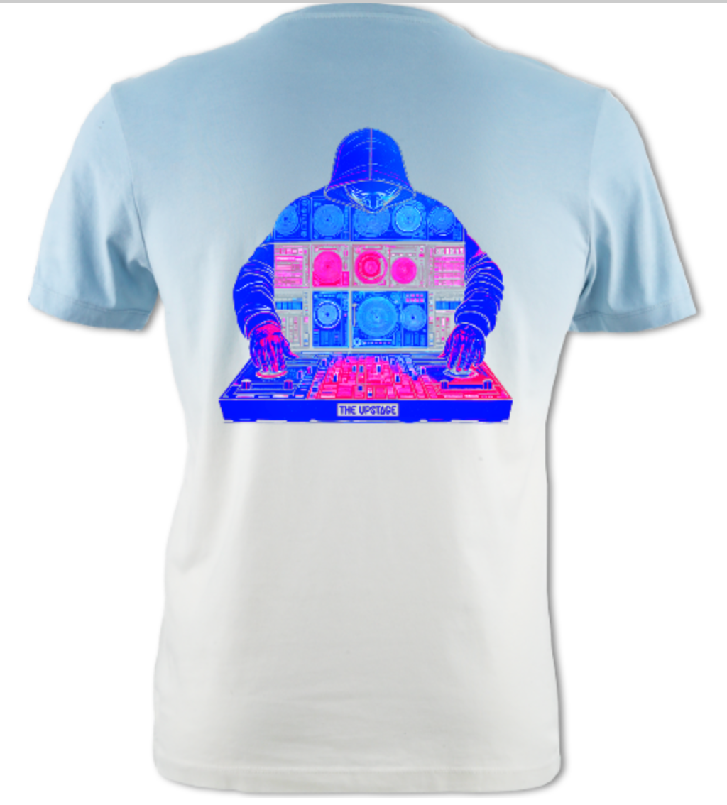 Upstage: Music Machine back Dip Dye 14+/Adults T-shirt