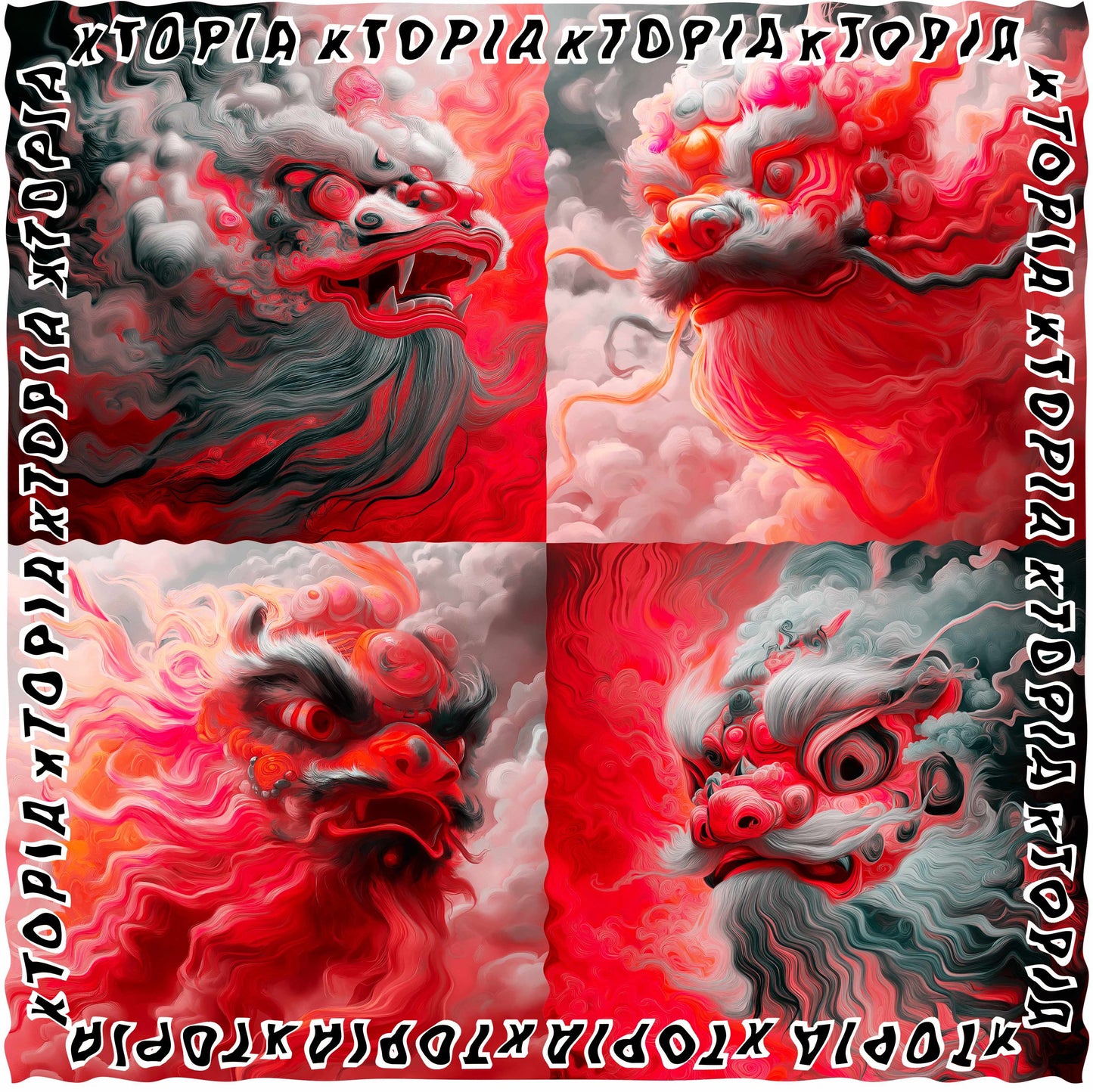 Psychedelic Lion Dance - Menace - Adult T-shirt (Ltd-Ed)
