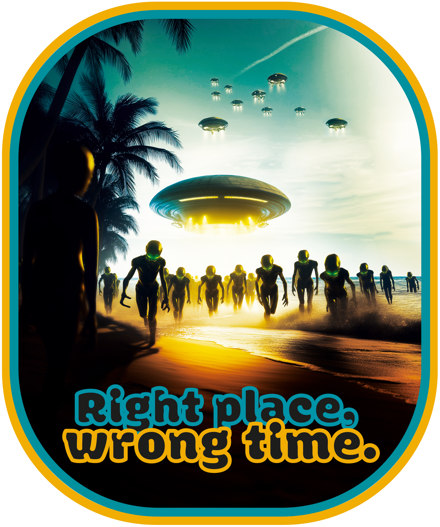 Doom, Beach Invasion Adult T-shirt