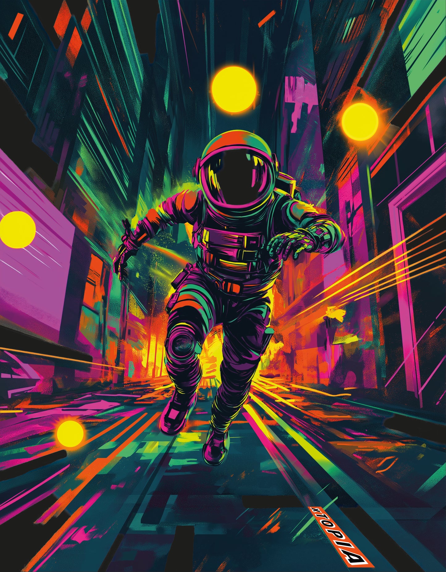 Dystopian Chase Adult T-shirt - Original