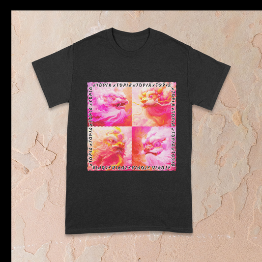 Psychedelic Lion Dance - Rhubarb and Custard - Adult T-shirt (Ltd-Ed)