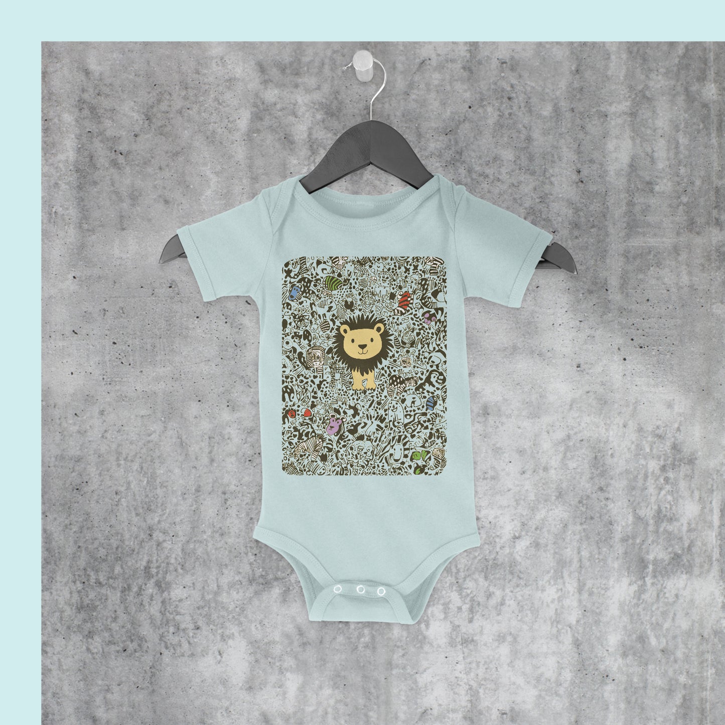Lion Cub Doodle Baby Bodysuit