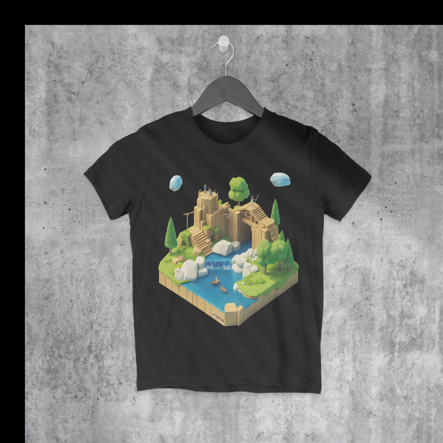 Isometric Cardboard Fort Child T