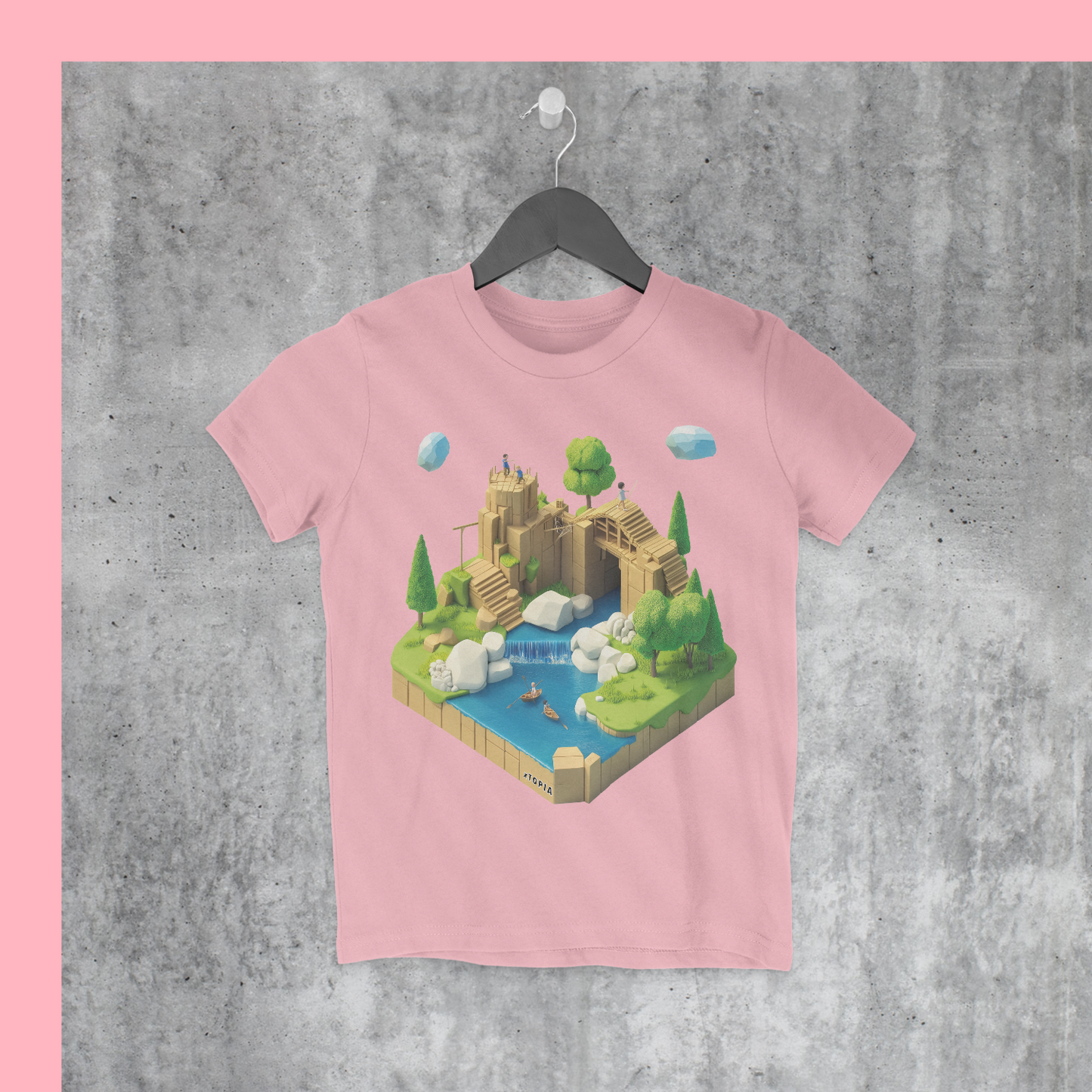 Isometric Cardboard Fort Child T