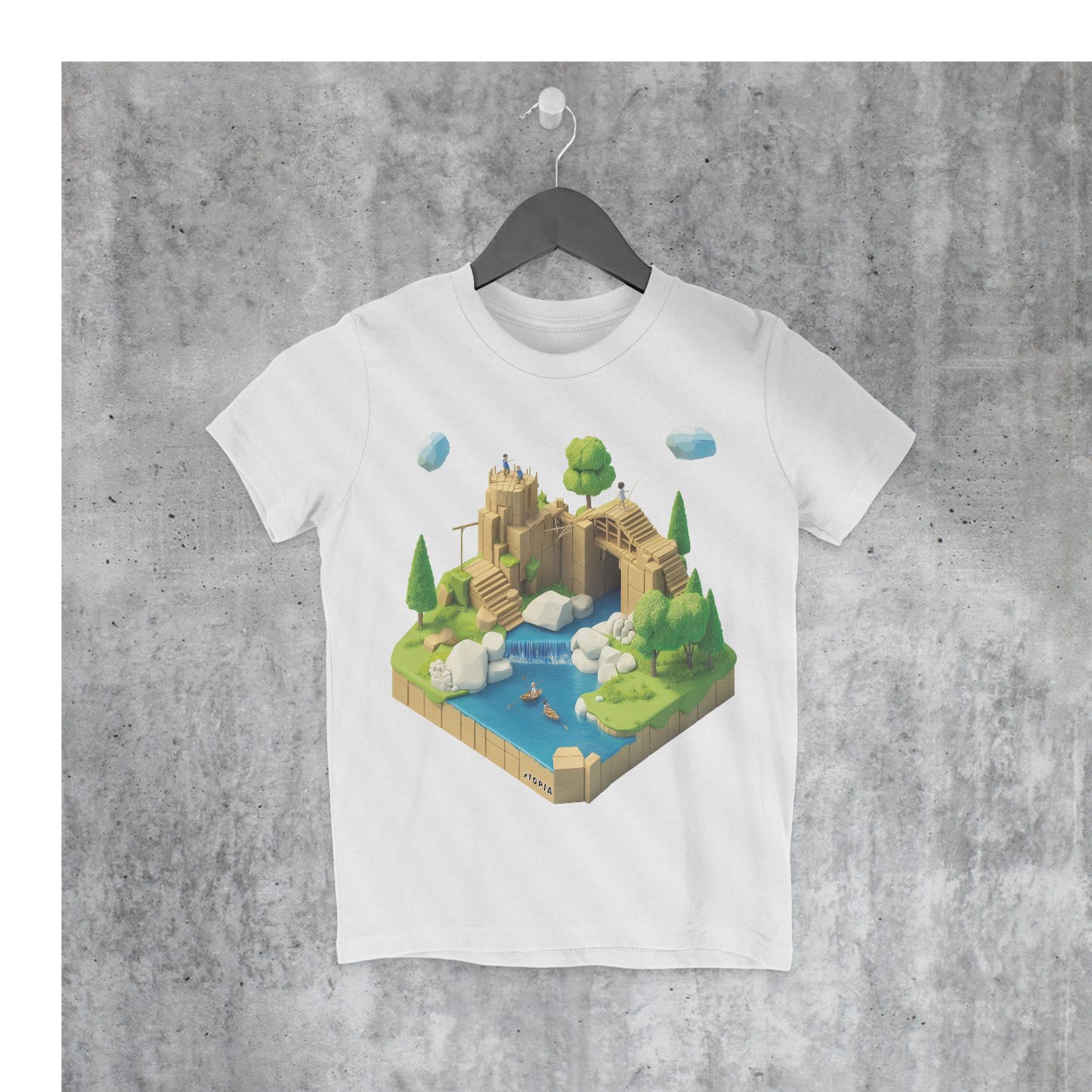 Isometric Cardboard Fort Child T