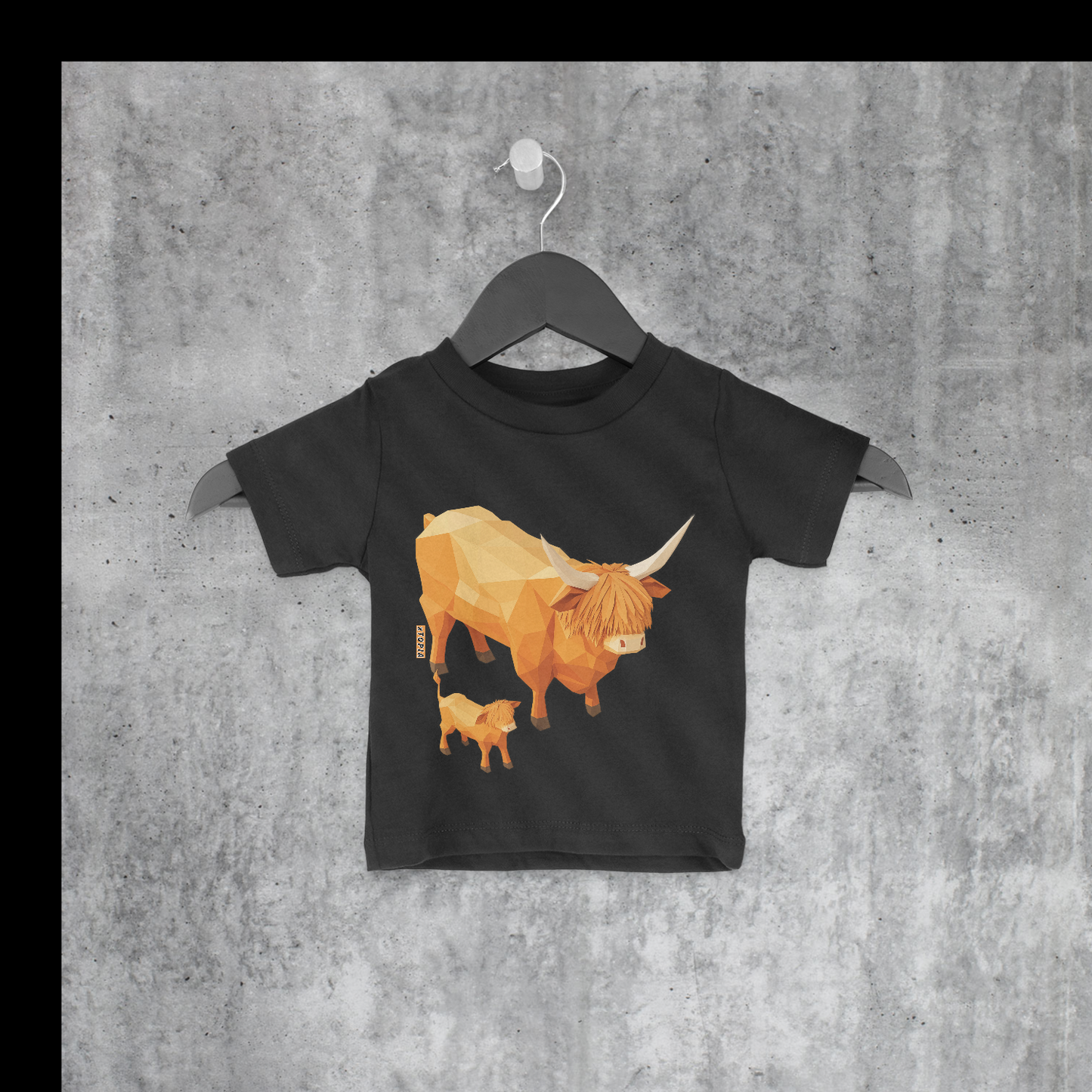 Isometric Highland Cattle Toddler T