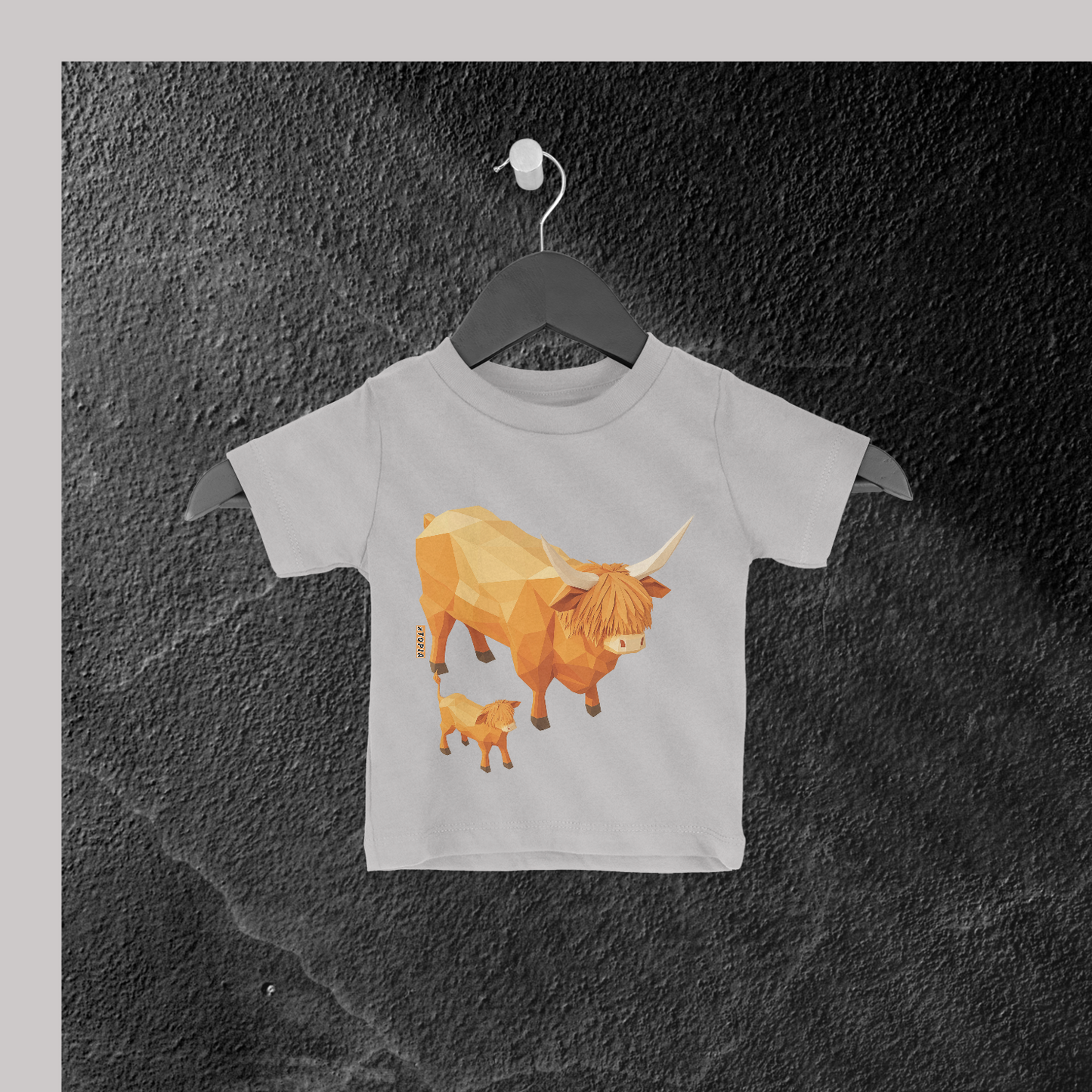 Isometric Highland Cattle Toddler T