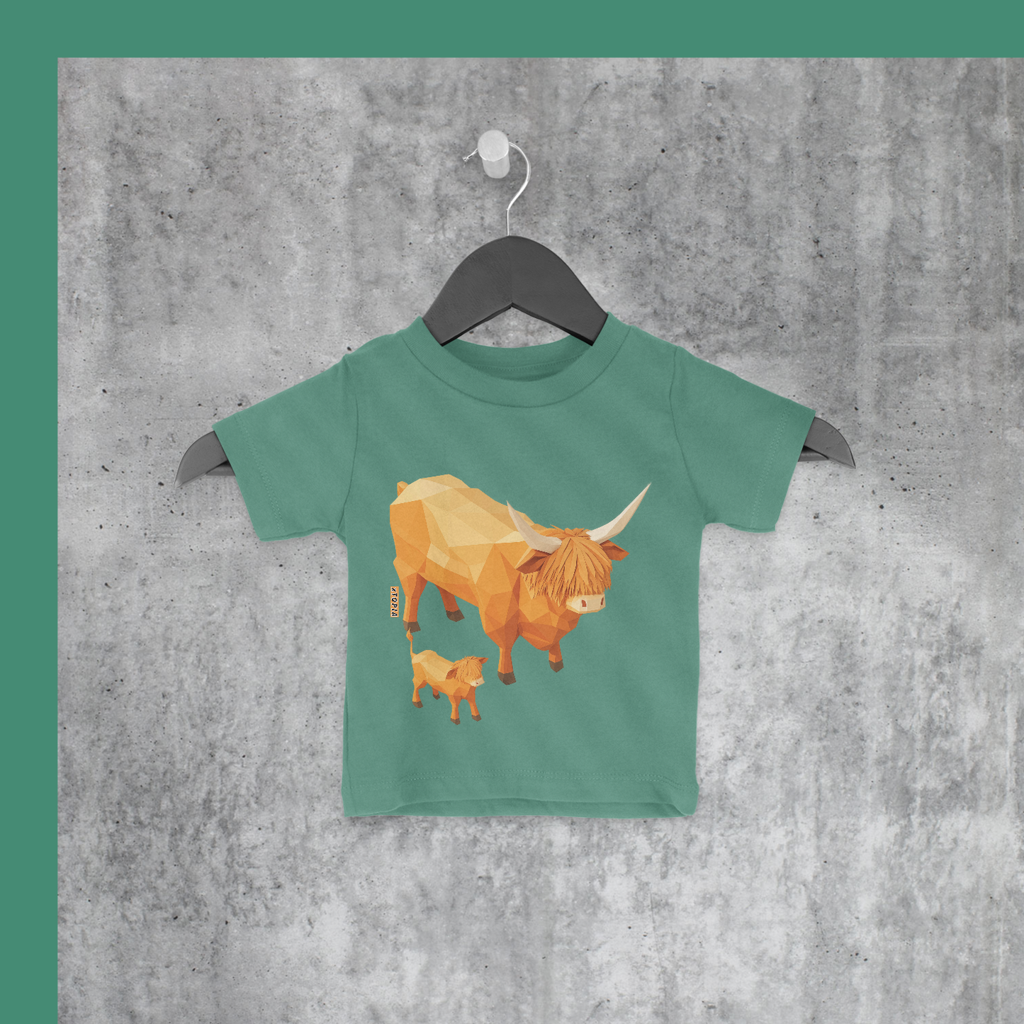 Isometric Highland Cattle Toddler T