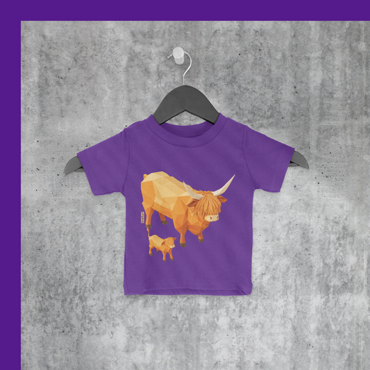 Isometric Highland Cattle Toddler T