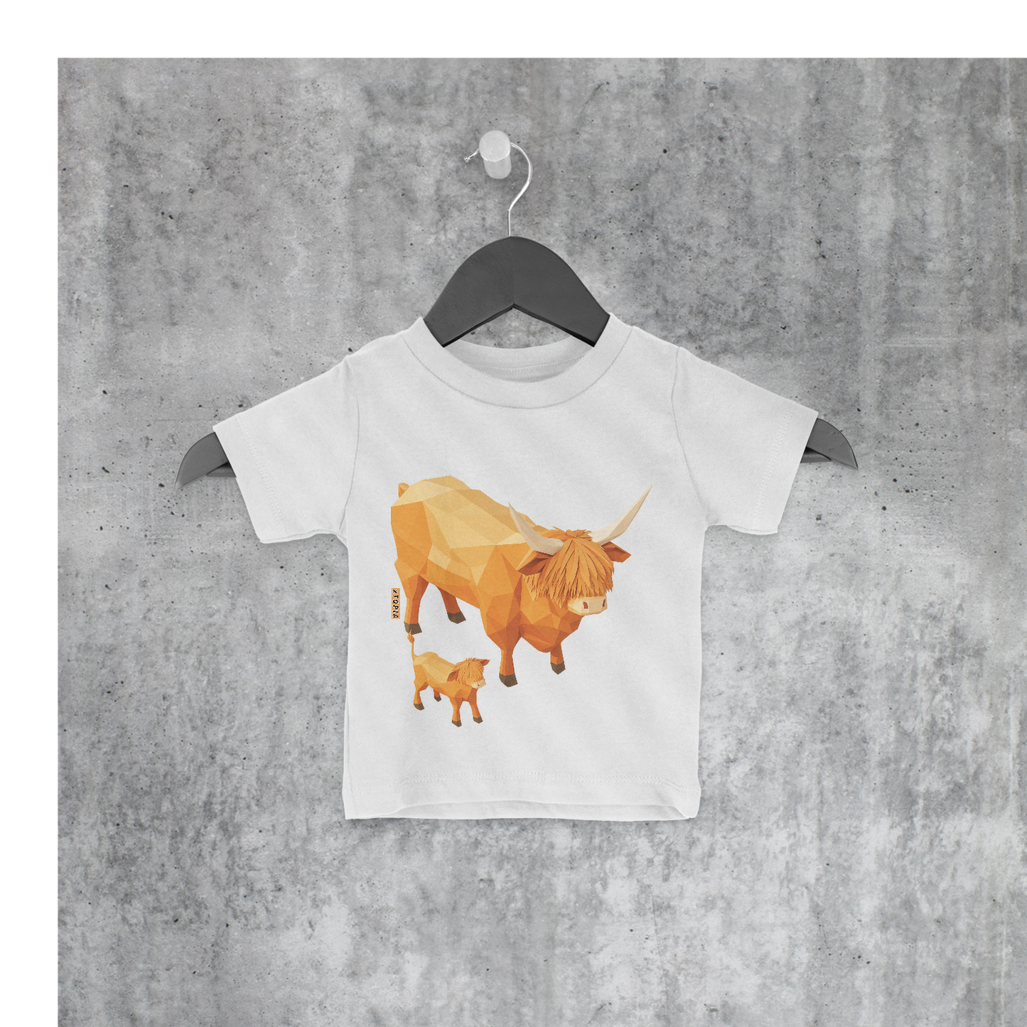 Isometric Highland Cattle Toddler T