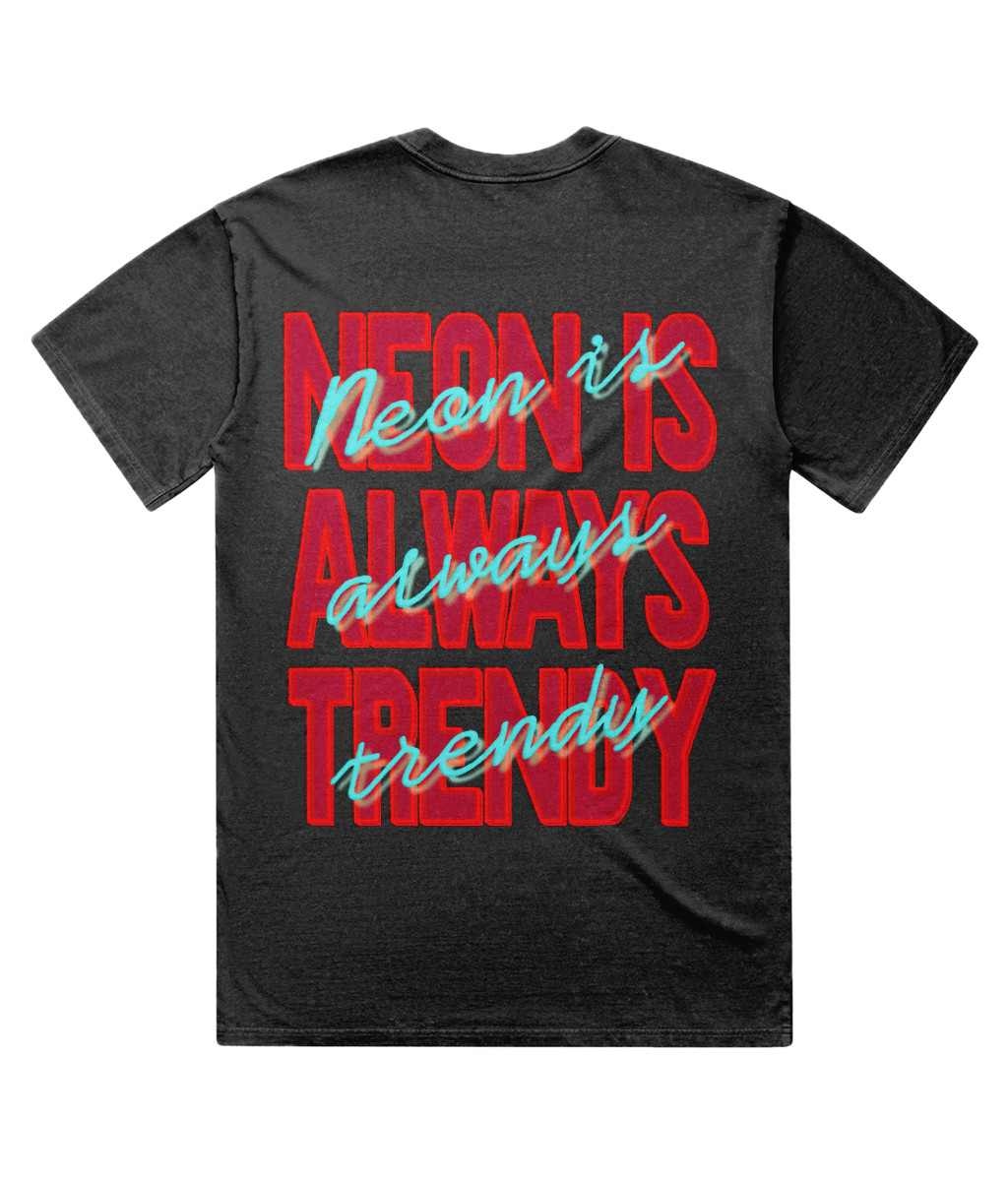 Neon is Always Trendy Acid-Washed Oversize Lux T-shirt