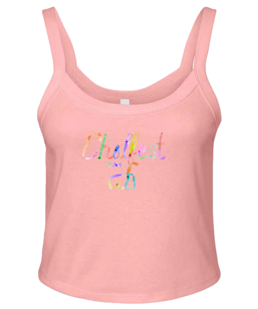 Chalfest '26: Unified Pastels - Women's micro rib spaghetti strap tank