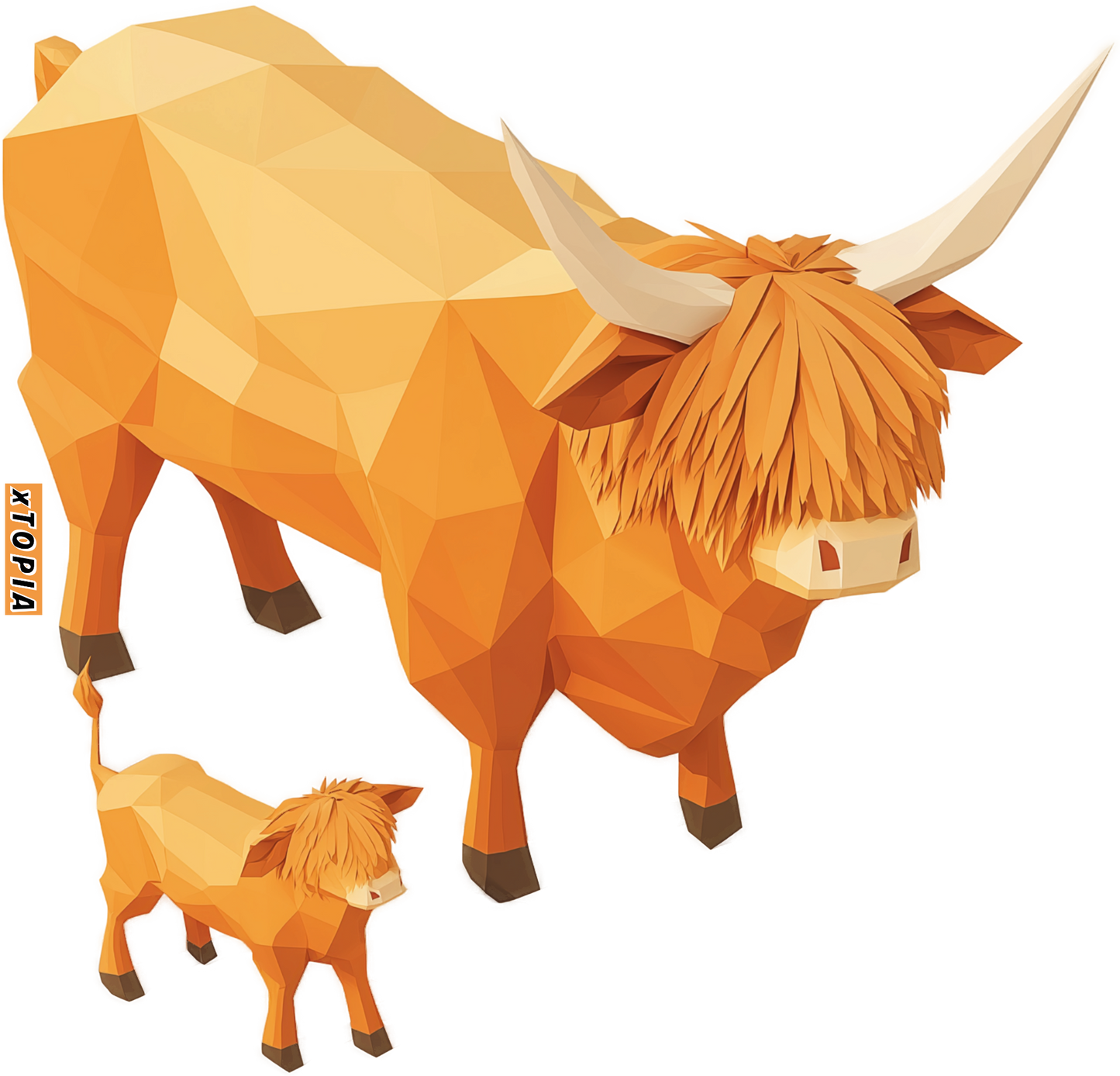 Isometric Highland Cattle Toddler T