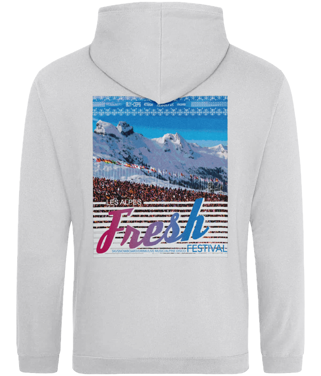 Fresh Ski Festival Adults Back Print Hoodie