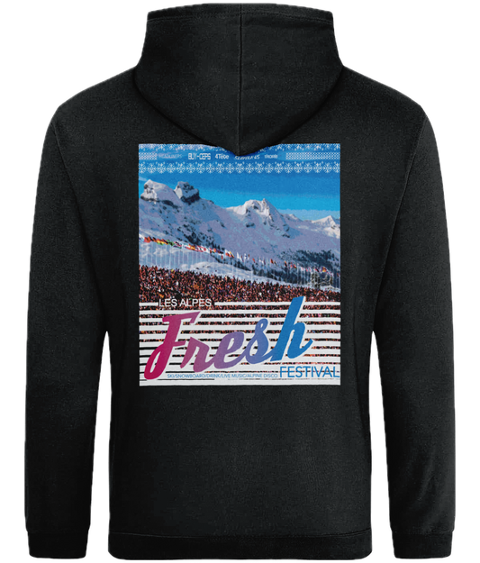 Fresh Ski Festival Adults Back Print Hoodie
