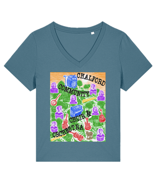 CCCO Ladies V-neck T-shirt