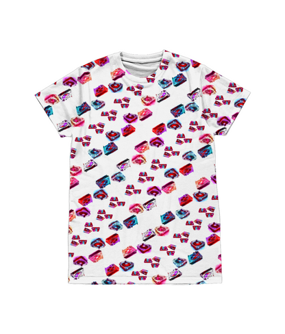 DJ Sublimation Aqua-Pink Adults T-shirt