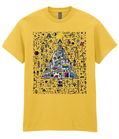 Doodle-land: Bauhaus Christmas Tree - Adults T-shirt