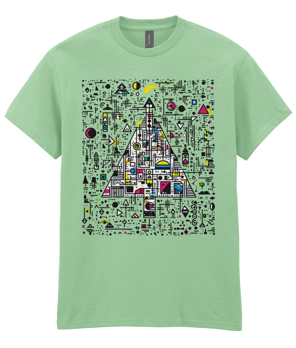 Doodle-land: Bauhaus Christmas Tree - Adults T-shirt