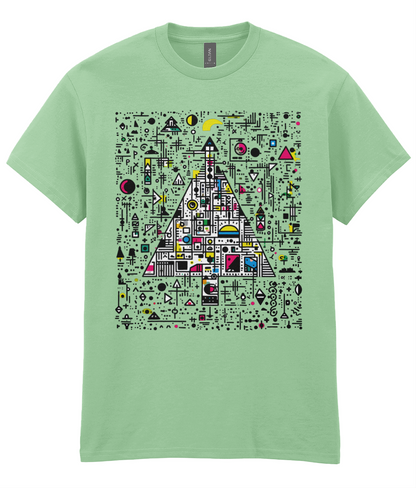 Doodle-land: Bauhaus Christmas Tree - Adults T-shirt