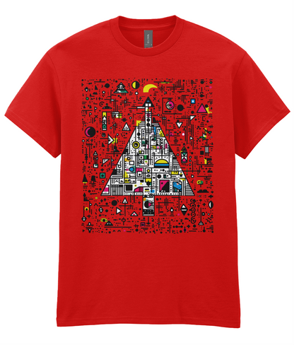 Doodle-land: Bauhaus Christmas Tree - Adults T-shirt