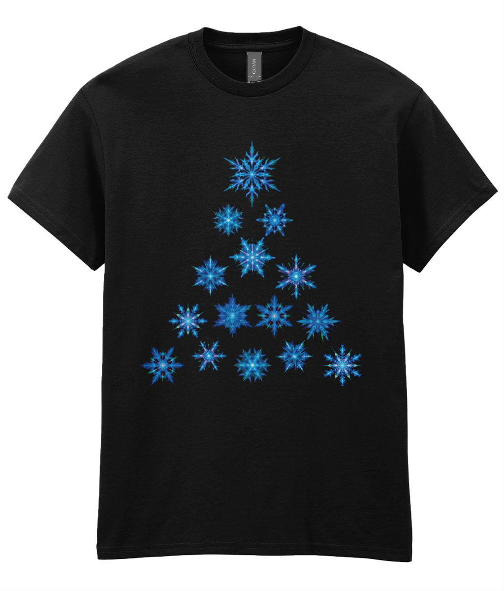 Festival Laser Snowflake Tree - Adults T-shirt