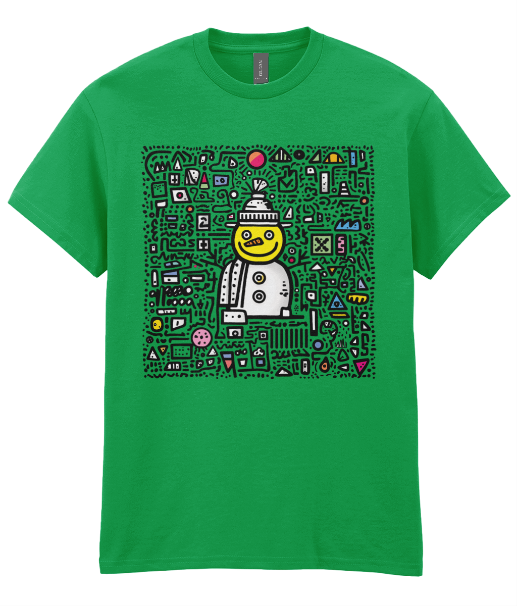 Doodle-land: Acid House Snowman - Adults T-shirt