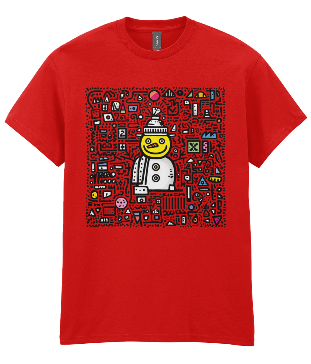 Doodle-land: Acid House Snowman - Adults T-shirt