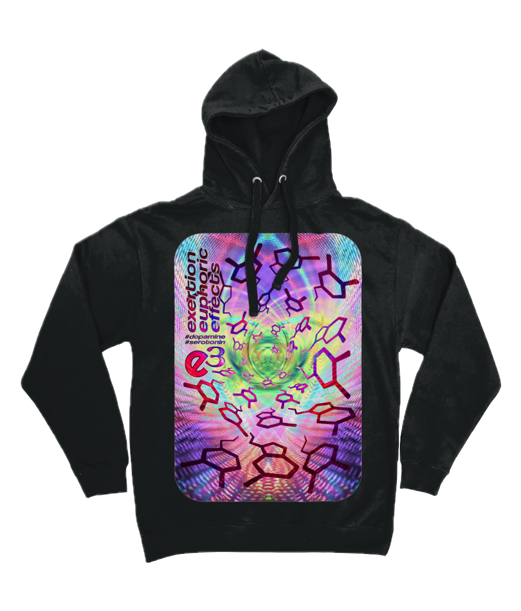 e3 happy mix Adults Mega-Print Hoodie