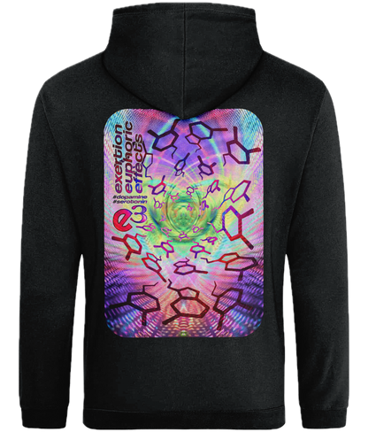 e3 happy mix Adults Back Print Hoodie