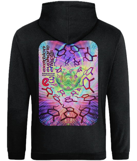 e3 happy mix Adults Back Print Hoodie