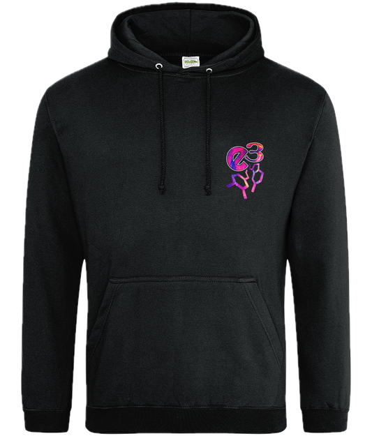 e3 happy mix Adults Back Print Hoodie