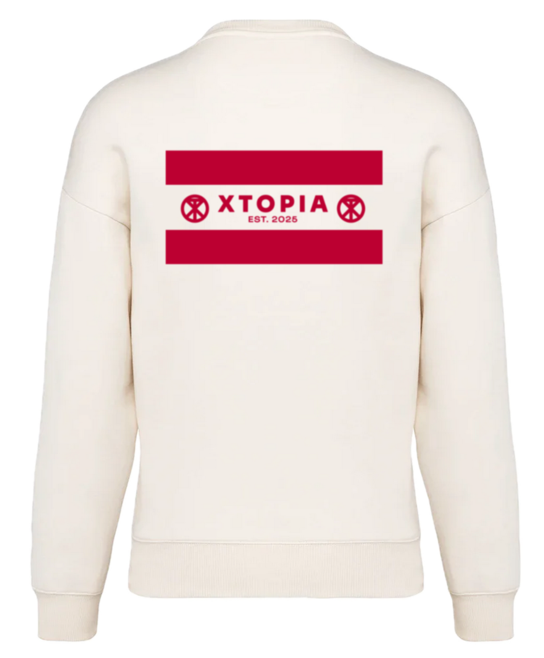 HX Nonesuch Red - Adults Off White Lux Sweatshirt
