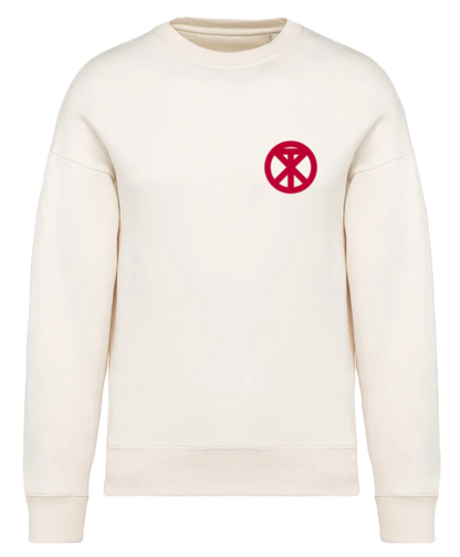 HX Nonesuch Red - Adults Off White Lux Sweatshirt