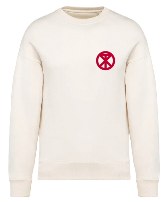 HX Nonesuch Red - Adults Off White Lux Sweatshirt