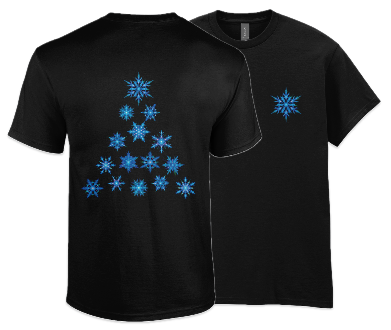 Festival Laser Snowflake Tree - Adults T-shirt