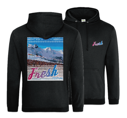 Fresh Ski Festival Adults Back Print Hoodie