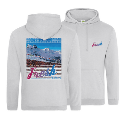 Fresh Ski Festival Adults Back Print Hoodie