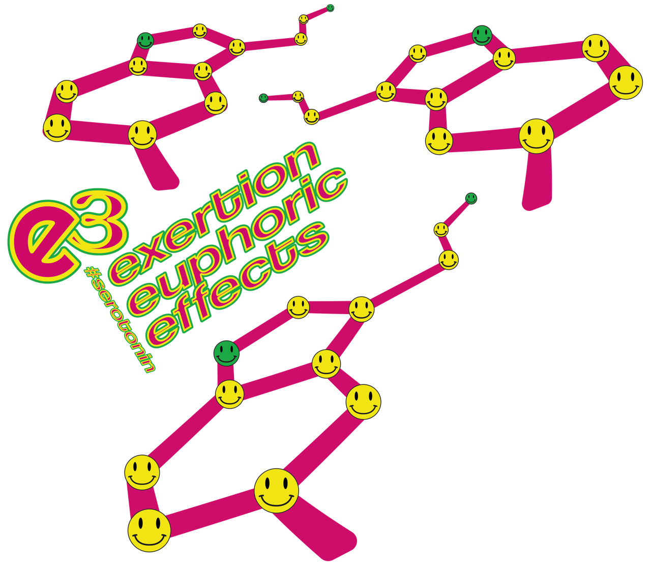 e3 serotonin smile neon Adults Varsity Hoodie