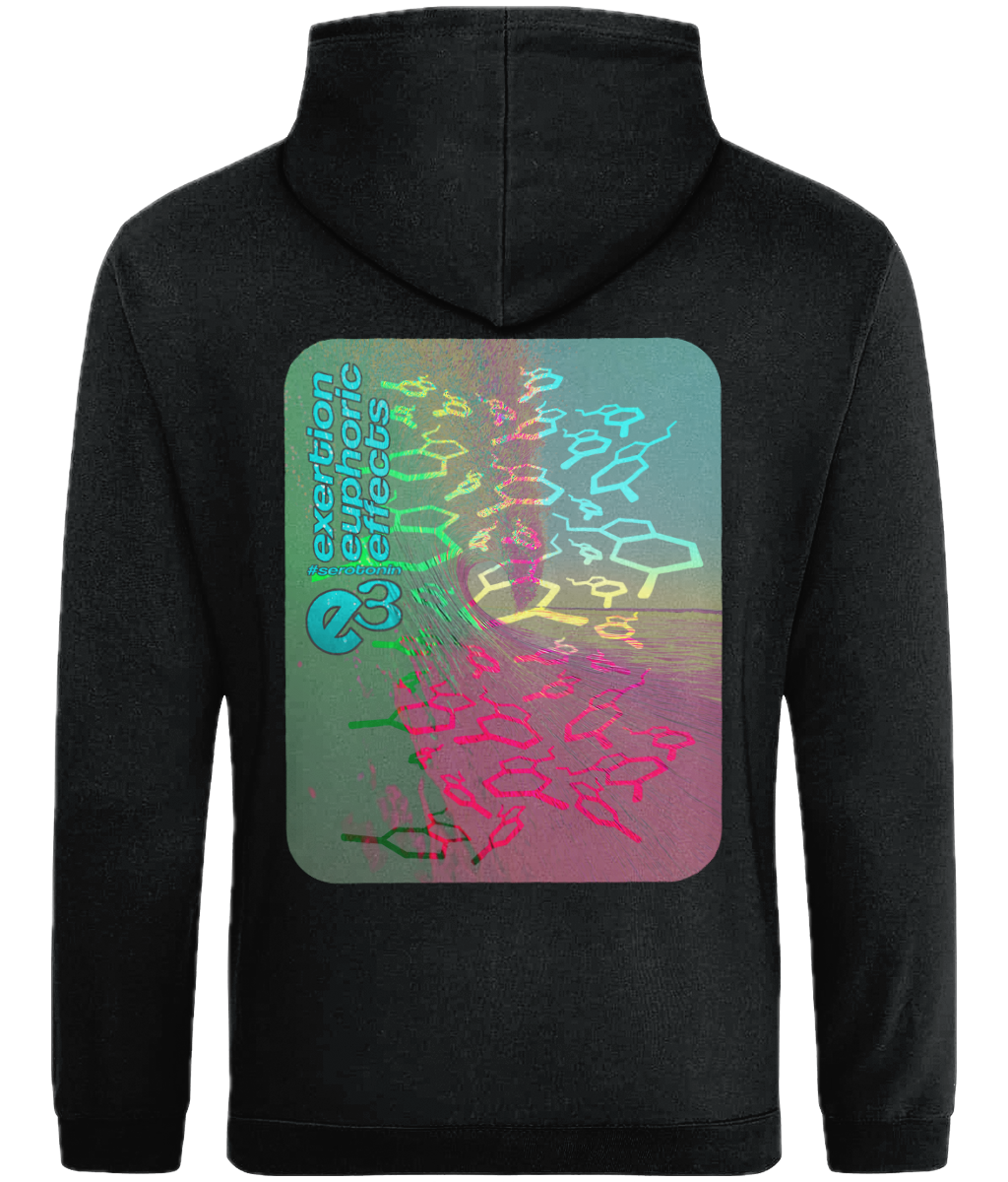 e3 serotonin waves Adults Back Print Hoodie