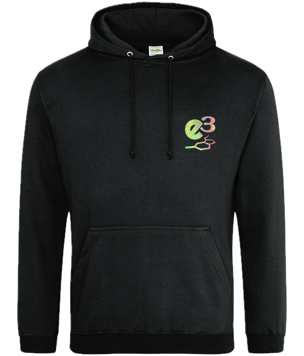 e3 serotonin waves Adults Back Print Hoodie