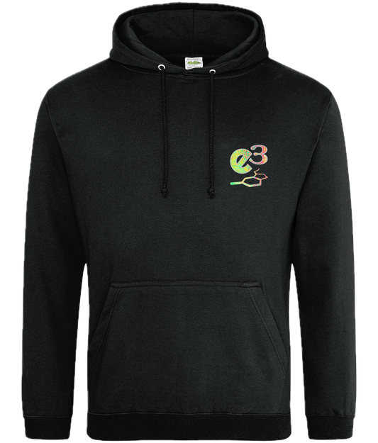 e3 serotonin waves Adults Back Print Hoodie